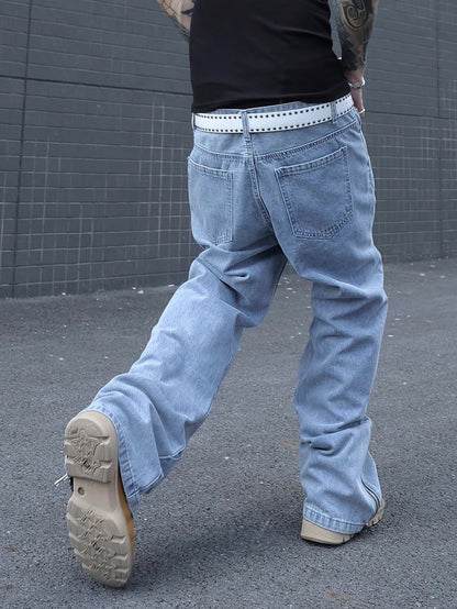 Herrbyxor med flera paneler och sidodragkedja