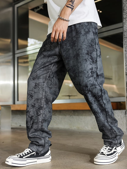 Lösa herrbyxor med urtvättad effekt