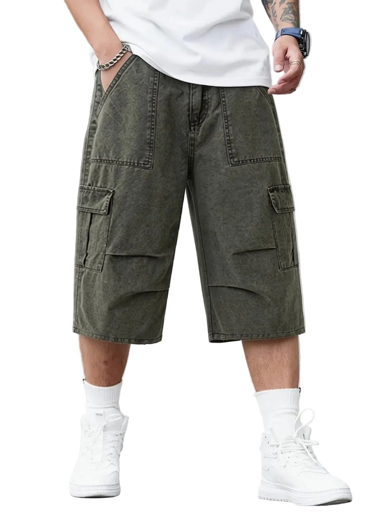 Vida shorts för herr med cargofickor