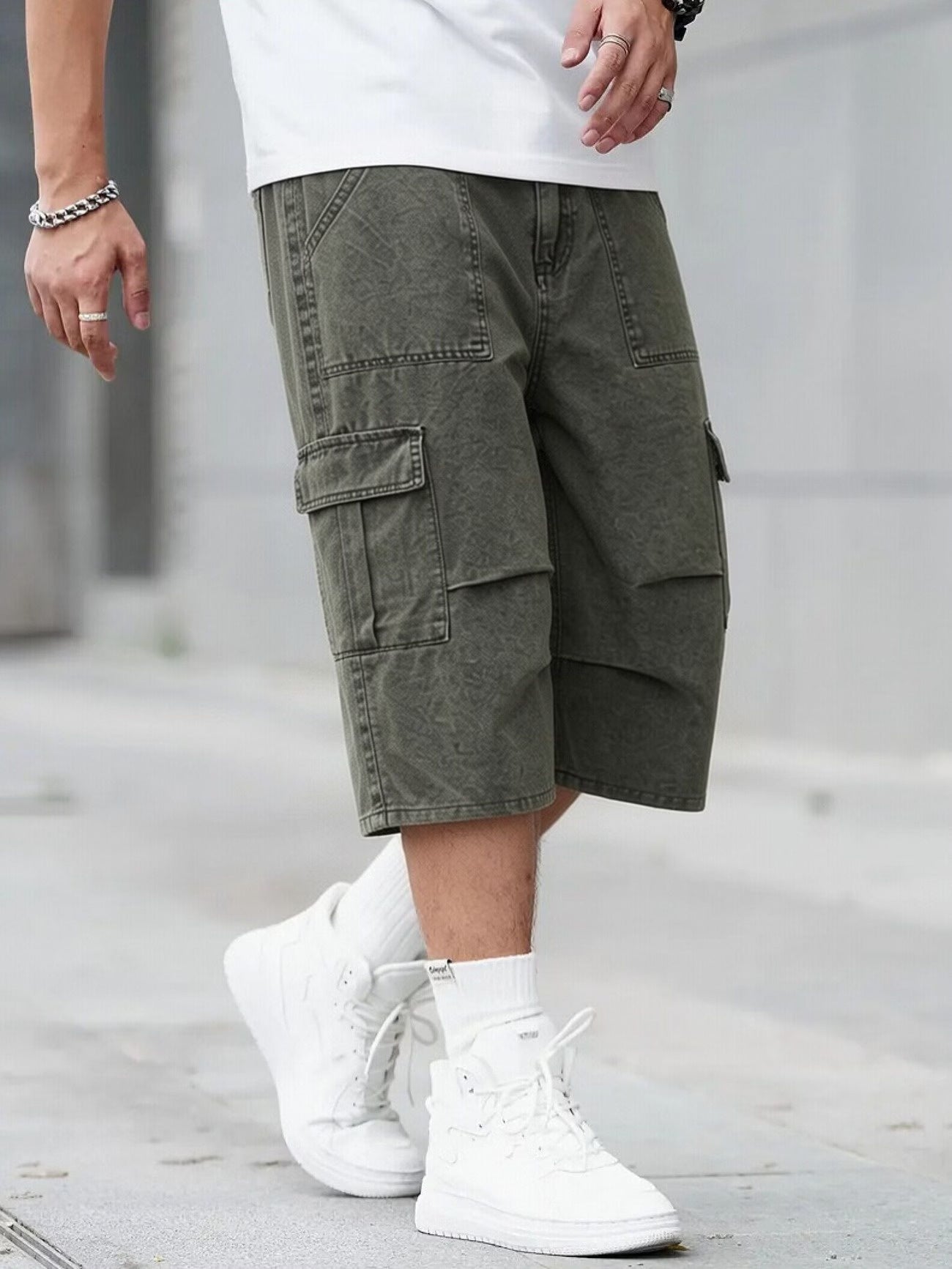 Vida shorts för herr med cargofickor